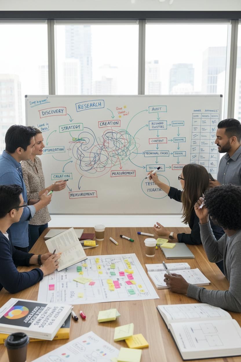 Optimization framework diagram for team workflows